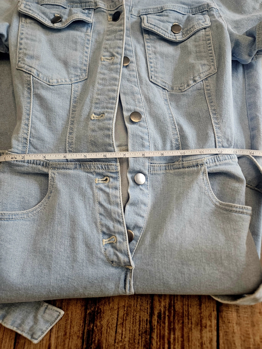 Avec Les Filles Light Blue Denim Jumpsuit